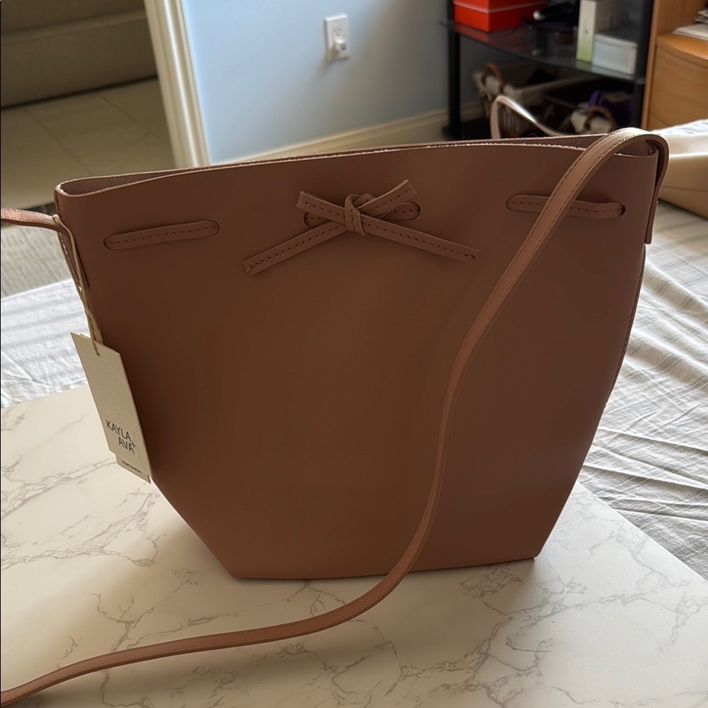 Shoulder Bag with Textured Surface and Bow Design
